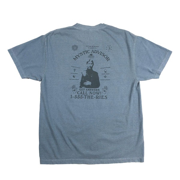 【THEORIES】MYSTIC ADVISOR GARMENT DYED TEE navy セオリーズ ティーシャツ 半袖 スケートボード スケボー SKATEBOARD