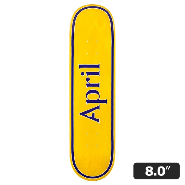【APRIL】OG LOGO YELLOW PURPLE 8.0インチ　エイプリル  デッキ スケートボード スケボー SKATEBOARD DECK