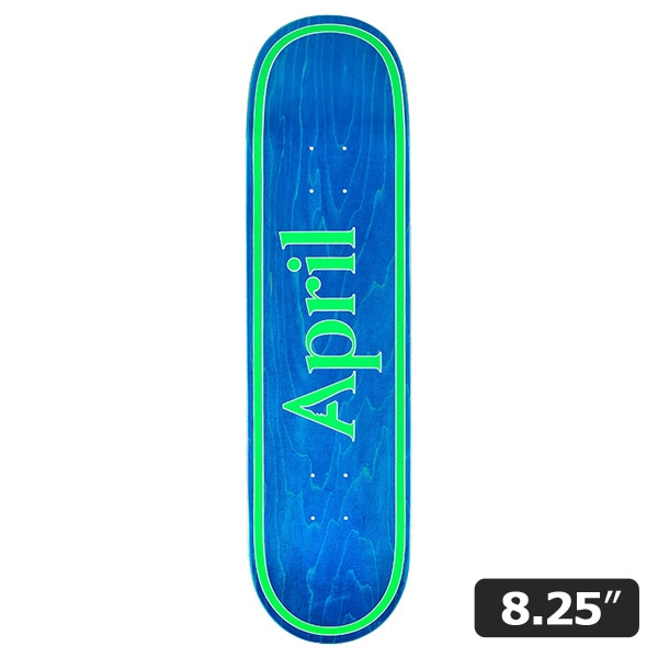 【APRIL】OG LOGO BLUE GREEN 8.25インチ　エイプリル  デッキ スケートボード スケボー SKATEBOARD DECK