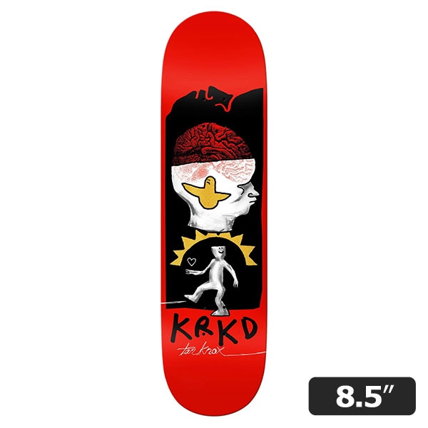【KROOKED】Tom Knox BRAIN＆BIRD 8.5インチ　クルキッド スケートボード スケボー デッキ SKATEBOARD DECK