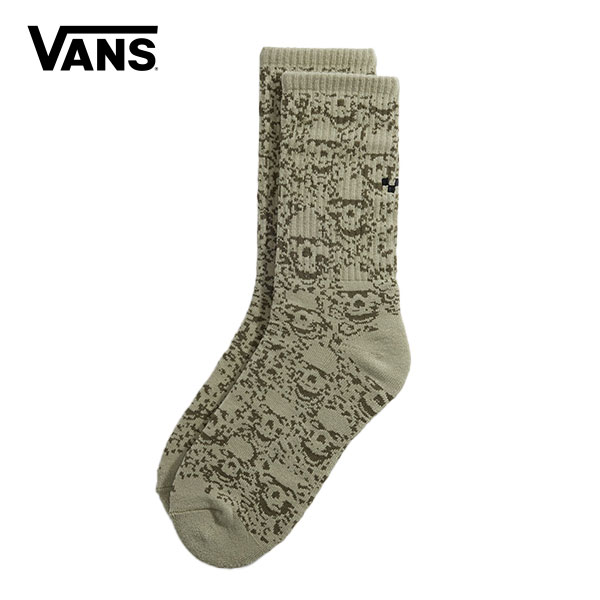 【VANS】 WRECKPACK SKULL CREW soft sage　バンズ シューズ 靴下 ソックス スケートボード スケボー  SKATEBOARD