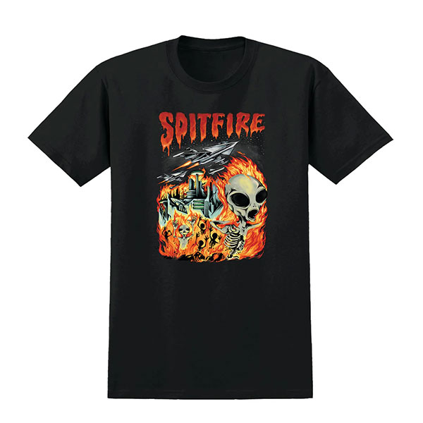 【SPITFIRE】INVASION S/S TEE black スピットファイアー ティーシャツ 半袖 スケートボード スケボー SKATEBOARD