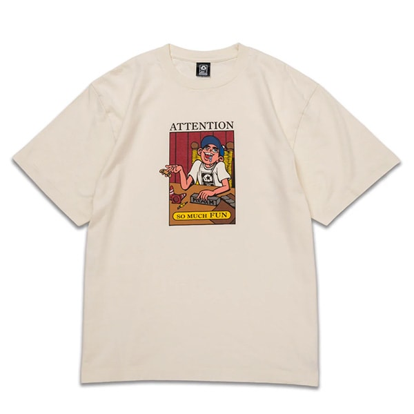 【MAGICAL MOSH MISFITS】YUBISUKE CHUDOKU TEE(WASHED BODY) white マジカルモッシュミスフィッツ Tシャツ SKATEBOARD