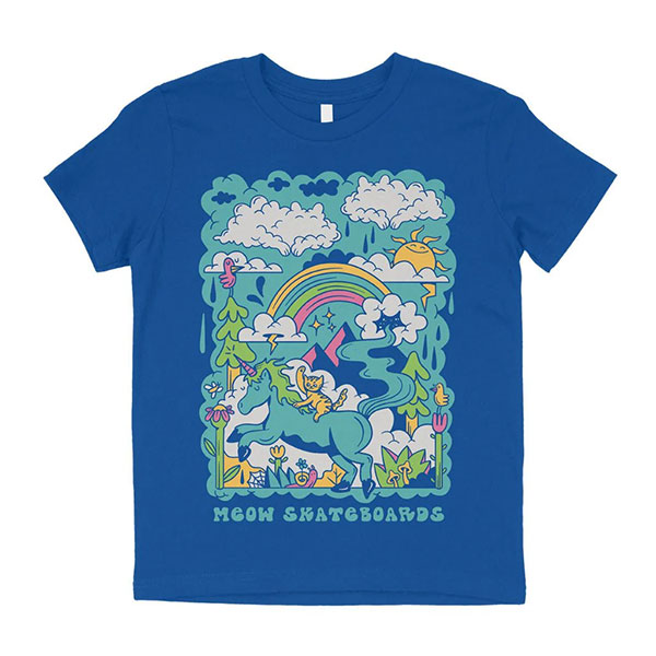 【MEOW】DREAM YOUTH TEE KIDS Royal ミャオ スケートボード TEE スケートボード スケボー SKATEBOARD