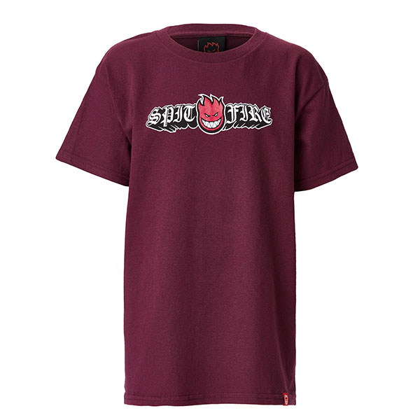 SPITFIRE】OLD E BIGHEAD YOUTH TEE MAROON スピットファイアー ティー