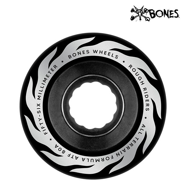 【BONES】ATF ROUGH RIDERS ETERNAL FLAME 80a 56mm/59mm カラー:Black ボーンズ ソフトウィール クルーズ パーツ スケートボード スケボー SKATEBOARD