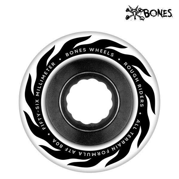 【BONES】ATF ROUGH RIDERS ETERNAL FLAME 80a 56mm/59mm カラー:White ボーンズ ソフトウィール クルーズ パーツ スケートボード スケボー SKATEBOARD