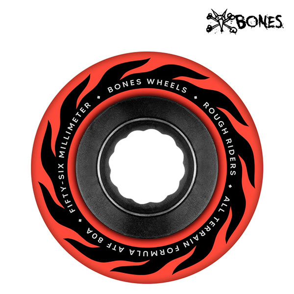 【BONES】ATF ROUGH RIDERS ETERNAL FLAME 80a 56mm/59mm カラー:Red ボーンズ ソフトウィール クルーズ パーツ スケートボード スケボー SKATEBOARD