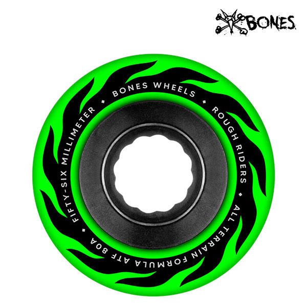 【BONES】ATF ROUGH RIDERS ETERNAL FLAME 80a 56mm/59mm カラー:Green ボーンズ ソフトウィール クルーズ パーツ スケートボード スケボー SKATEBOARD