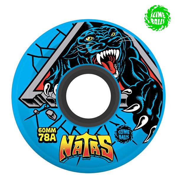 【SLIME BALLS】NATAS REISSUE 60MM 78A カラー:BLUE スライムボールズ ソフトウィール クルーズ パーツ スケートボード スケボー SKATEBOARD