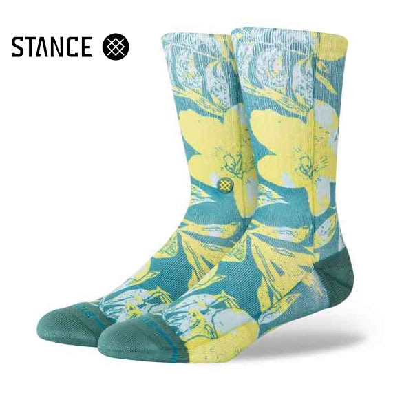 【STANCE】LIHUE CREW Green スタンス 靴下 スケートボード スケボー SKATEBOARD