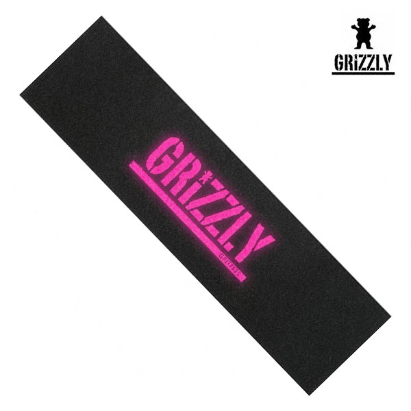 【GRIZZLY】STAMP GRIPTAPE Neon pink グリズリー グリップ テープ パーツ スケートボード スケボー SKATEBOARD