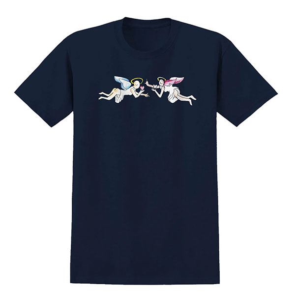 【KROOKED】ANGELS TEE navy　クルキッド  Tシャツ スケートボード スケボー SKATEBOARD