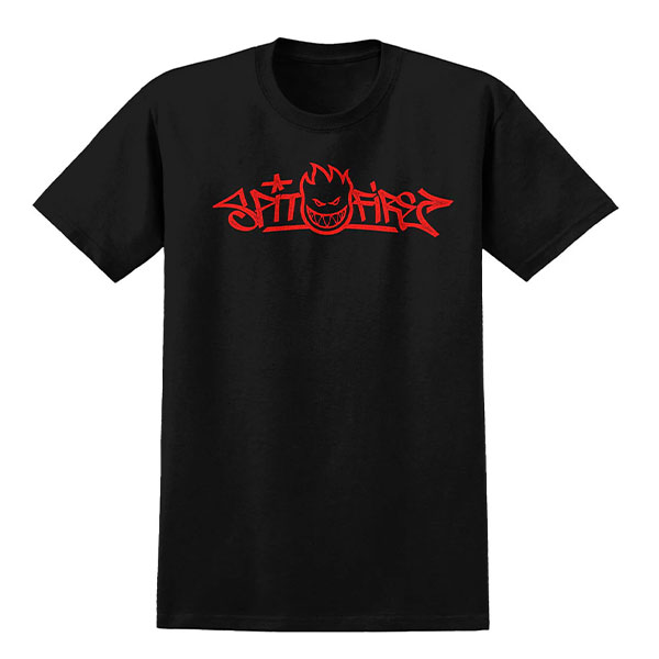 【SPITFIRE】VINZ S/S TEE black　スピットファイアー Tシャツ 半袖 スケートボード スケボー SKATEBOARD