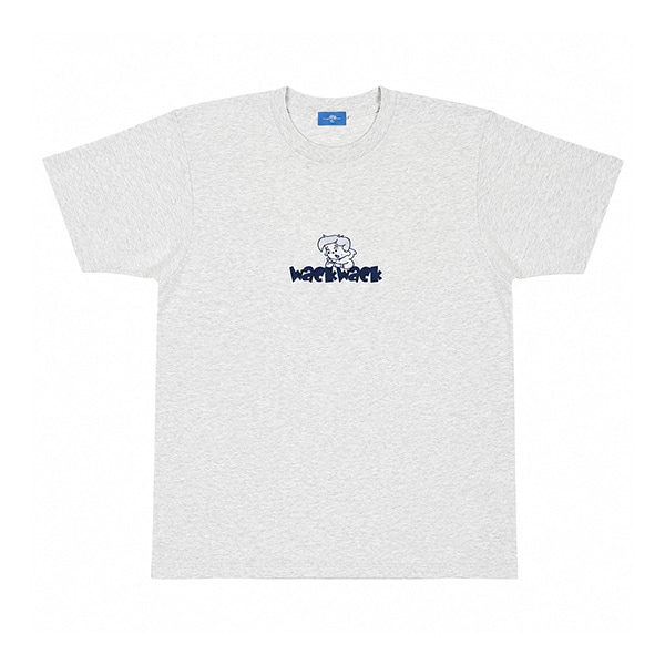 【WACKWACK】FRIENDLY BUT OFF S/S TEE ash/navy ワックワック Tシャツ スケートボード スケボー SKATEBOARD