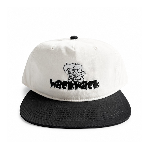 【WACKWACK】FRIENDLY BUT OFF 2TONE CAP natural/black ワックワック キャップ 帽子 スケートボード スケボー SKATEBOARD
