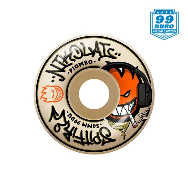 【SPITFIRE】F4 CLASSIC NIKOLAI PRO 99DU 54mm スピット ファイアー フォーミュラ フォー ウィール クラシック パーツ WHEEL  スケートボード スケボー SKATEBOARD