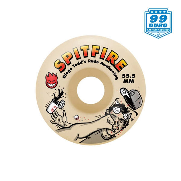 【SPITFIRE】F4 CLASSIC DIEGO RUDE AWAKENING 99DU 55.5mm スピット ファイアー フォーミュラ フォー ウィール クラシック パーツ WHEEL  スケートボード スケボー SKATEBOARD