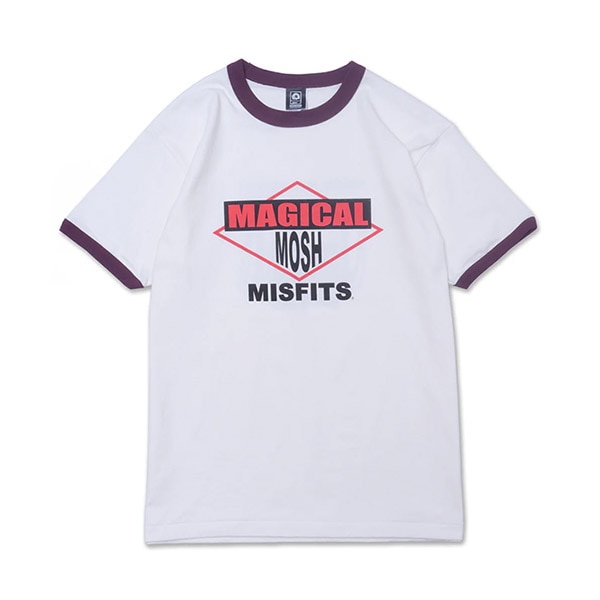 【MAGICAL MOSH MISFITS】MMM BOYS TEE white/burgundy　マジカルモッシュミスフィッツ Tシャツ SKATEBOARD