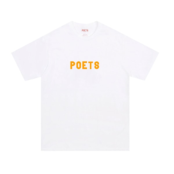【POETS】OG FLOCKED T-SHIRT white ポエッツ Tシャツ スケートボード スケボー SKATEBOARD