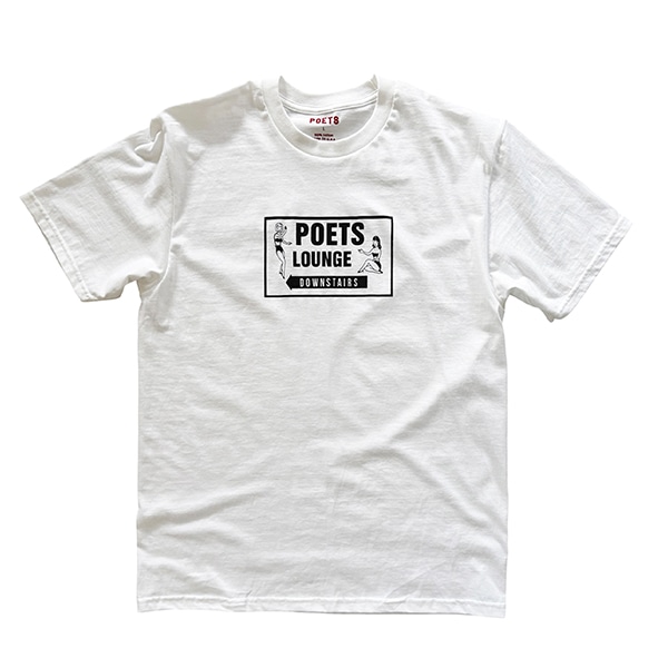 【POETS】LOUNGE T-SHIRT white ポエッツ Tシャツ スケートボード スケボー SKATEBOARD