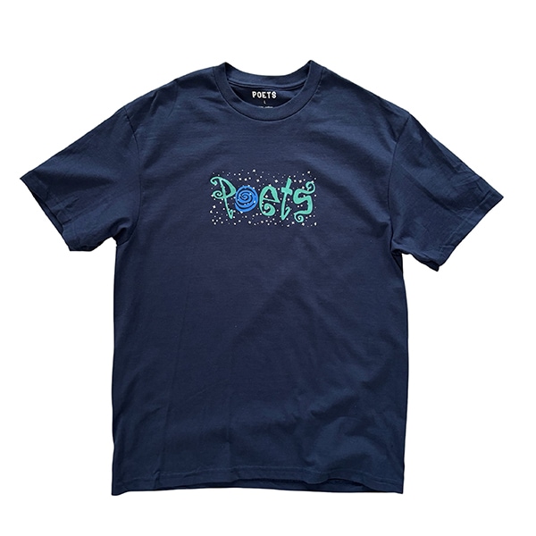 【POETS】CLIQUE T-SHIRT navy ポエッツ Tシャツ スケートボード スケボー SKATEBOARD