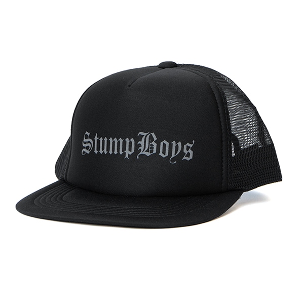 【STUMPBOYS】OG LOGO MESH CAP black/gray スタンプボーイズ 帽子 スケートボード スケボー SKATEBOARD