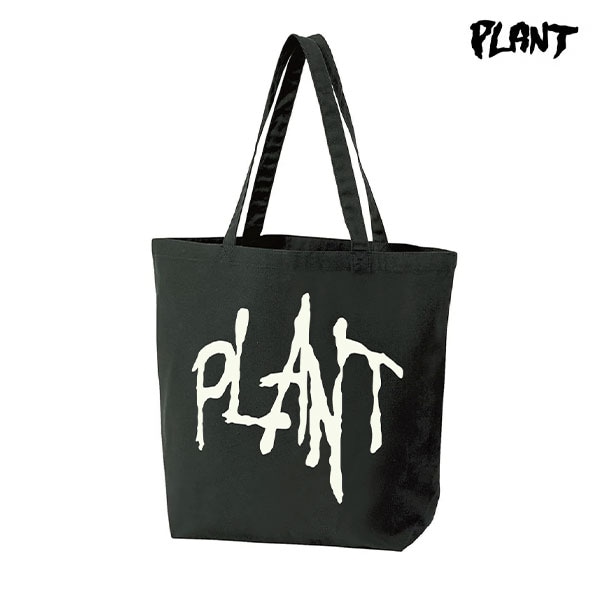 【PLANT】SCRIPT TOTE SMOKE BLACK/WHITE プラント TOTE トートバッグ スケートボード スケボー SKATEBOARD