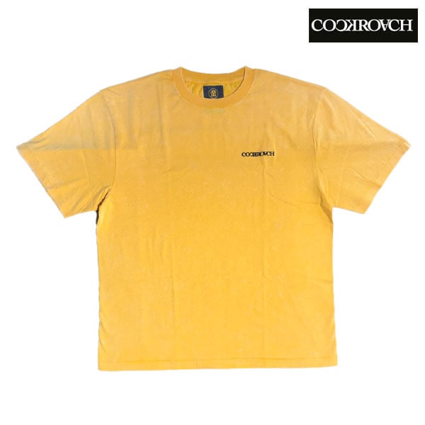 【COCKROACH】OG LOGO STITCH TEE Yellow コックローチ Tシャツ スケートボード スケボー SKATEBOARD