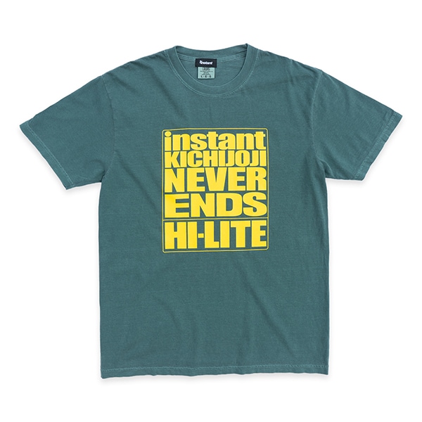 【hi-lite×instant】INSTANT KICHIJOJI 15TH ANNIVERSARY TEE green ハイライト インスタント Tシャツ スケートボード スケボー SKATEBOARD