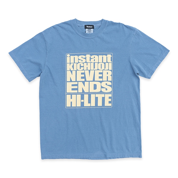 【hi-lite×instant】INSTANT KICHIJOJI 15TH ANNIVERSARY TEE light blue  ハイライト インスタント Tシャツ スケートボード スケボー SKATEBOARD