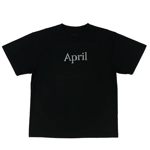 【APRIL】RHINESTONE TEE Black エイプリル Tシャツ スケートボード スケボー SKATEBOARD DECK