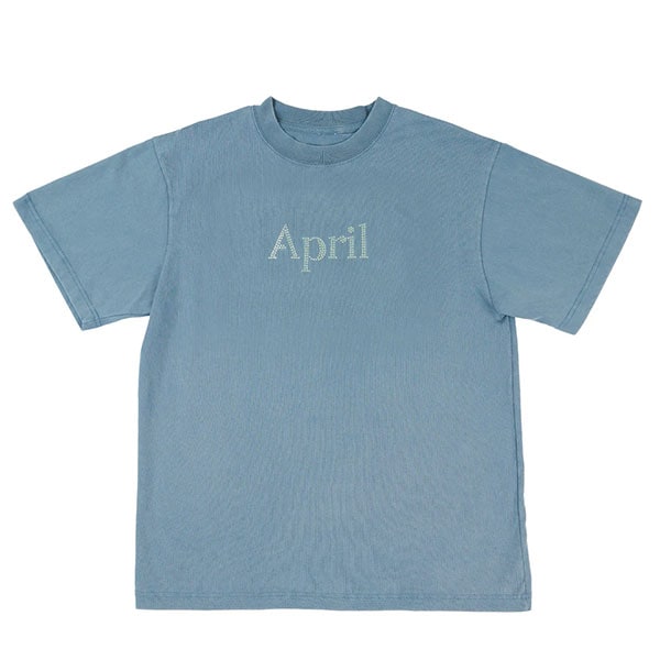 【APRIL】RHINESTONE TEE Slate エイプリル Tシャツ スケートボード スケボー SKATEBOARD DECK