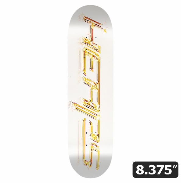 【HEAPS】LOGO WHITE/GOLD 8.375インチ　ヒープス スケートボード スケボー デッキ SKATEBOARD DECK