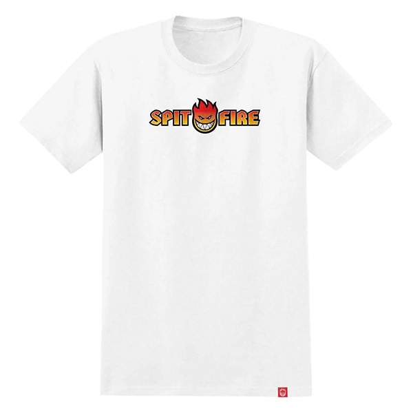 【SPITFIRE】OG SPLIT FADE FILL S/STEE white スピットファイアー Tシャツ 半袖 スケートボード スケボー SKATEBOARD