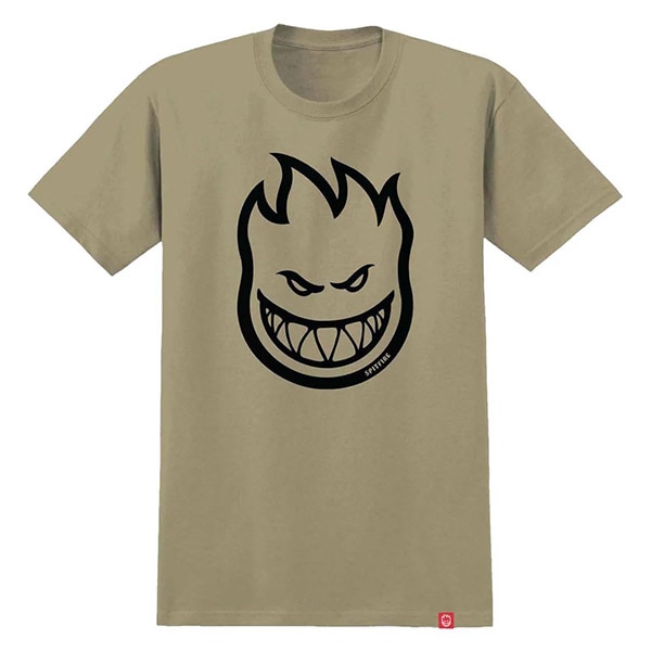 【SPITFIRE】BIGHEAD S/STEE sand スピットファイアー Tシャツ 半袖 スケートボード スケボー SKATEBOARD