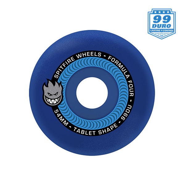 Spitfire フォーマル4 タブレット　54mm 99D スケボーウィール SPITFIRE】F4 TABLETS BLUE 99DU 54mm スピット ファイアー