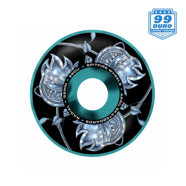 SPITFIRE】F4 CHROME ROSE BIGHEAD BLACK RADIAL 99DU 56mm スピット