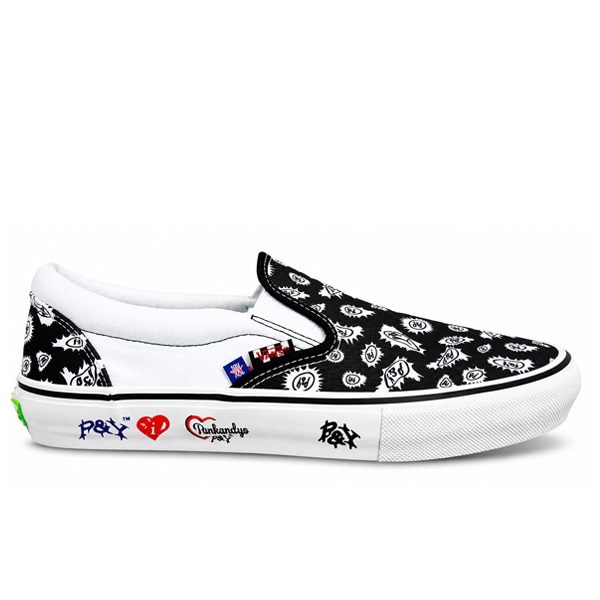 【VANS×PUNKANDYO】 SKATE SLIP-ON PUNKANDYO black/white バンズ パンクアンドヨー シューズ 靴 スニーカー スケートボード スケボー SKATEBOARD SHOES