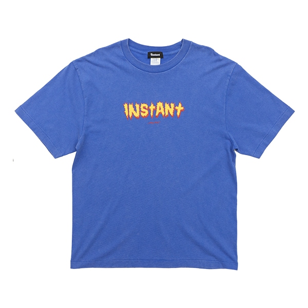 【instant×HIROTTON】LOGO TEE fade blue インスタントTシャツ スケートボード スケボー SKATEBOARD