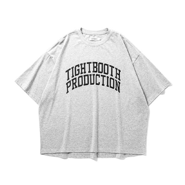 【TIGHTBOOTH】COLLEGE S/S T-SHIRT grey タイトブース Tシャツ スケートボード スケボー SKATEBOARD