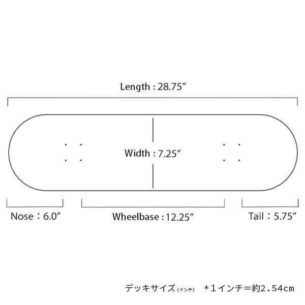 APRIL】OG LOGO BLUE INVERT 7.25インチ エイプリル デッキ キッズ