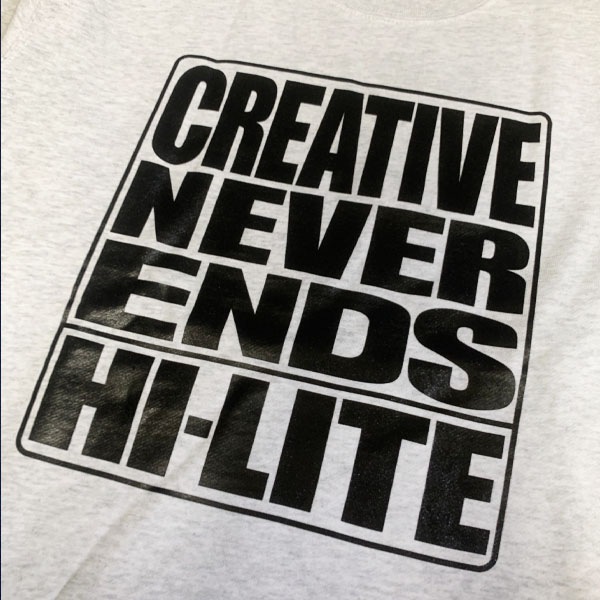 【hi-lite】CREATIVE NEVER ENDS SWEAT ash ハイライト トレーナー クルーネック スケートボード スケボー SKATEBOARD
