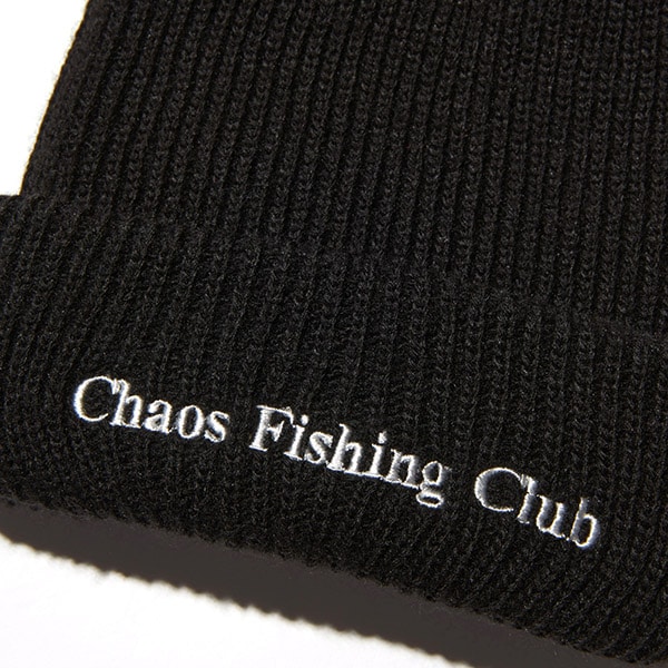 【Chaos Fishing Club】LOGO WATCH CAP black カオスフィッシングクラブ ビーニー スケートボード スケボー SKATEBOARD