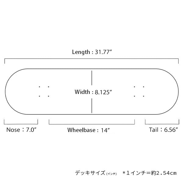 【APRIL】OG LOGO BLUE BLACK 8.125インチ　エイプリル  デッキ スケートボード スケボー SKATEBOARD DECK