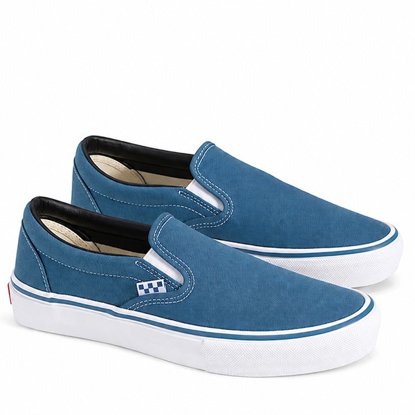 【VANS】SKATE SLIP ON navy　バンズ シューズ 靴 スリッポン スニーカー スケートボード スケボー  SKATEBOARD SHOES