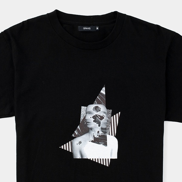 【GRAVIS】ART PRINT Tee カラー：black　グラビス Tシャツ スケートボード スケボー SKATEBOARD