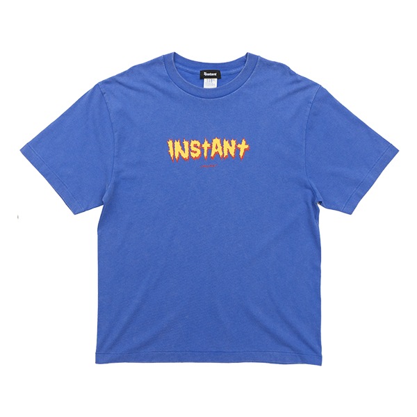 【instant×HIROTTON】LOGO TEE fade blue インスタントTシャツ スケートボード スケボー SKATEBOARD