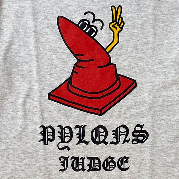 【NICWORKS】PYLONS JUDGE L/S TEE ash grey ニックワークス 長袖 ロンティー スケートボード スケボー SKATEBOARD