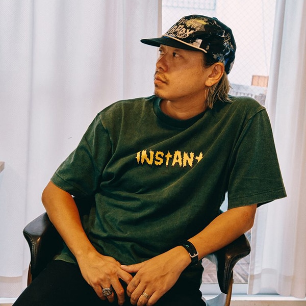 【instant×HIROTTON】LOGO TEE fade green インスタントTシャツ スケートボード スケボー SKATEBOARD